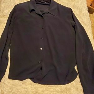 Laura Scott semi sheer dress blouse, EUC